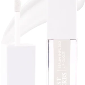 Just Herbs Liquid Lip Gloss Serum Infused With Mango Butter and Jojoba Oil (3 ml, Shiny Crystal)