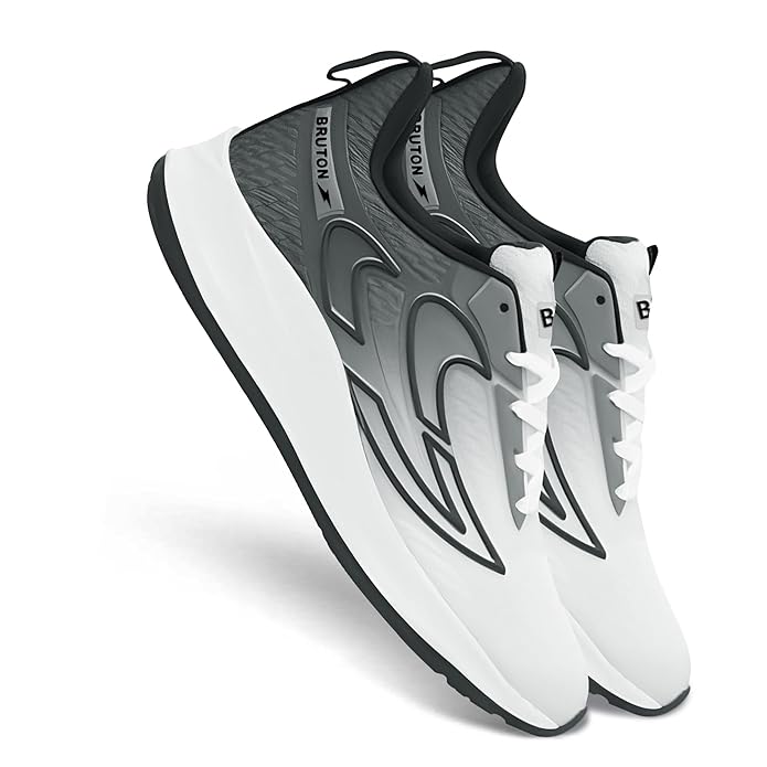 BRUTON EVA Lite Sport Shoes Running Shoes for Men- White